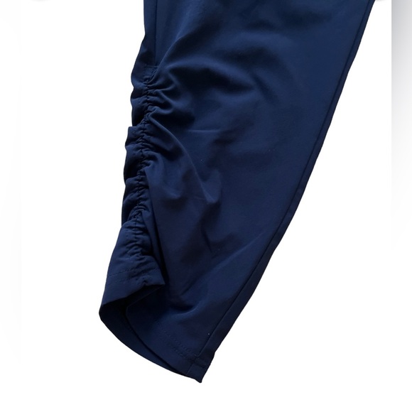 New Balance x Isaac Mizrahi Indigo Blue Jogger Pants Womens Small Ruched Ankle - Picture 4 of 7